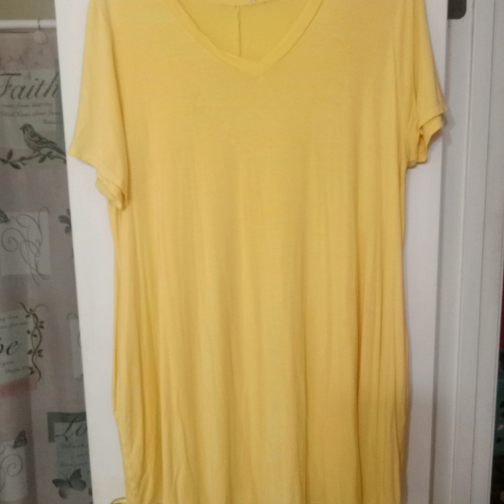 Super Soft Lemony Yellow Dress